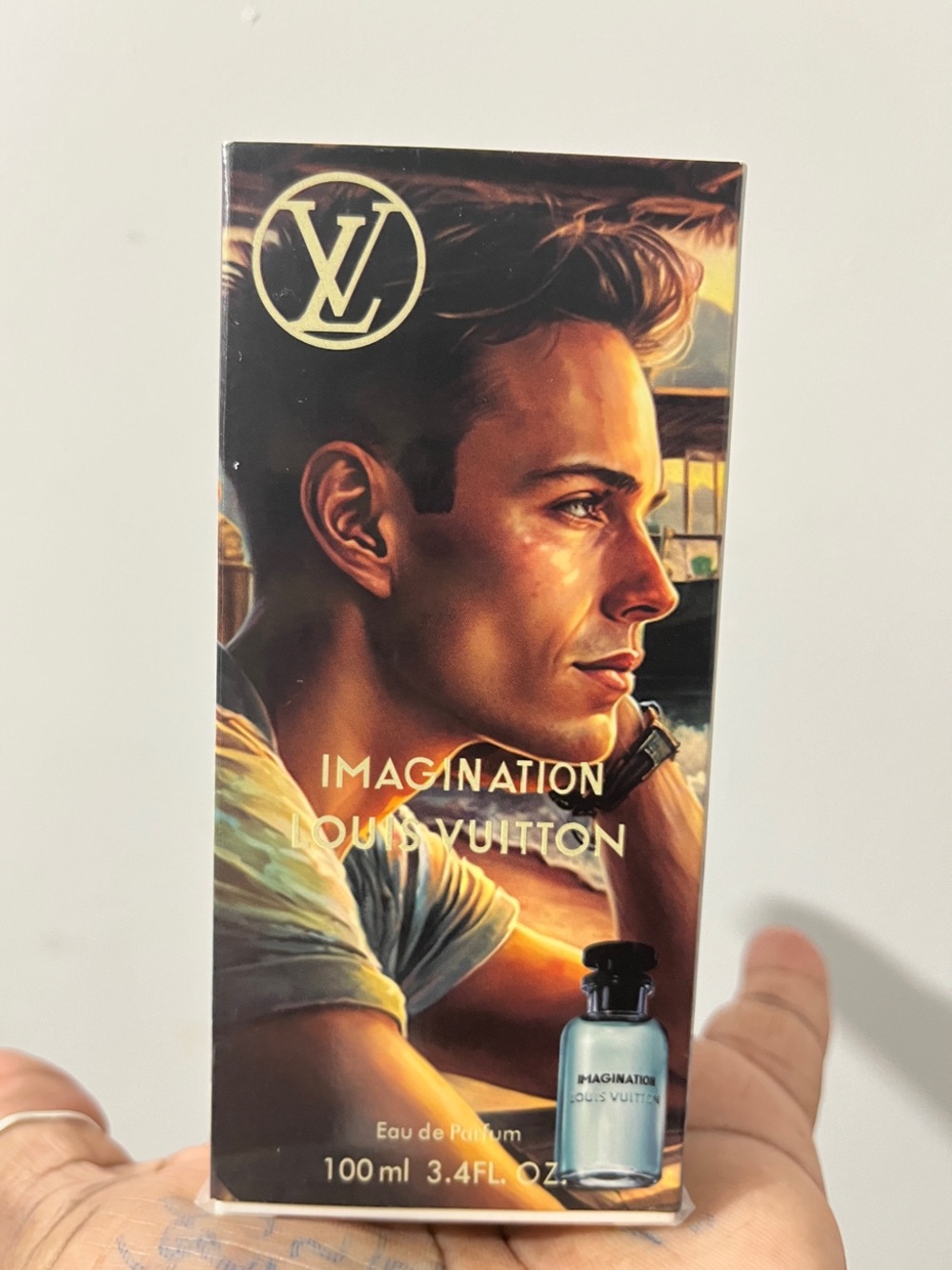 Inspired FRANGRANCES Men's Fragrance Box — brown and blue artwork